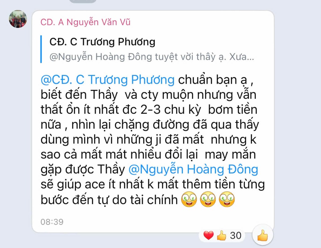 Feedback học viên Nguyễn Văn Vũ